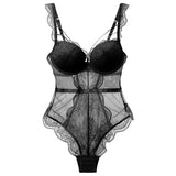 Black French Lace Teddy