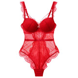 Red French Lace Teddy