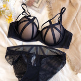 Sexy Push Up Bra and Sheer Panty Set